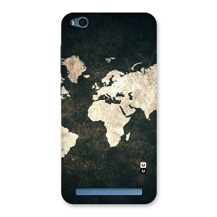 Green Gold Map Design Back Case for Redmi 5A