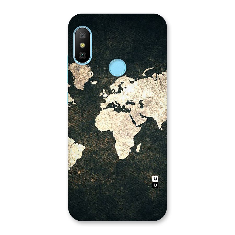 Green Gold Map Design Back Case for Redmi 6 Pro