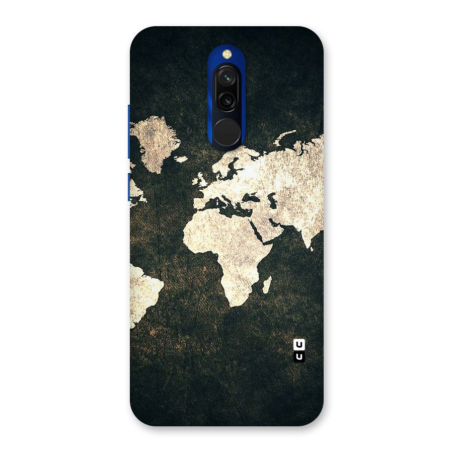 Green Gold Map Design Back Case for Redmi 8