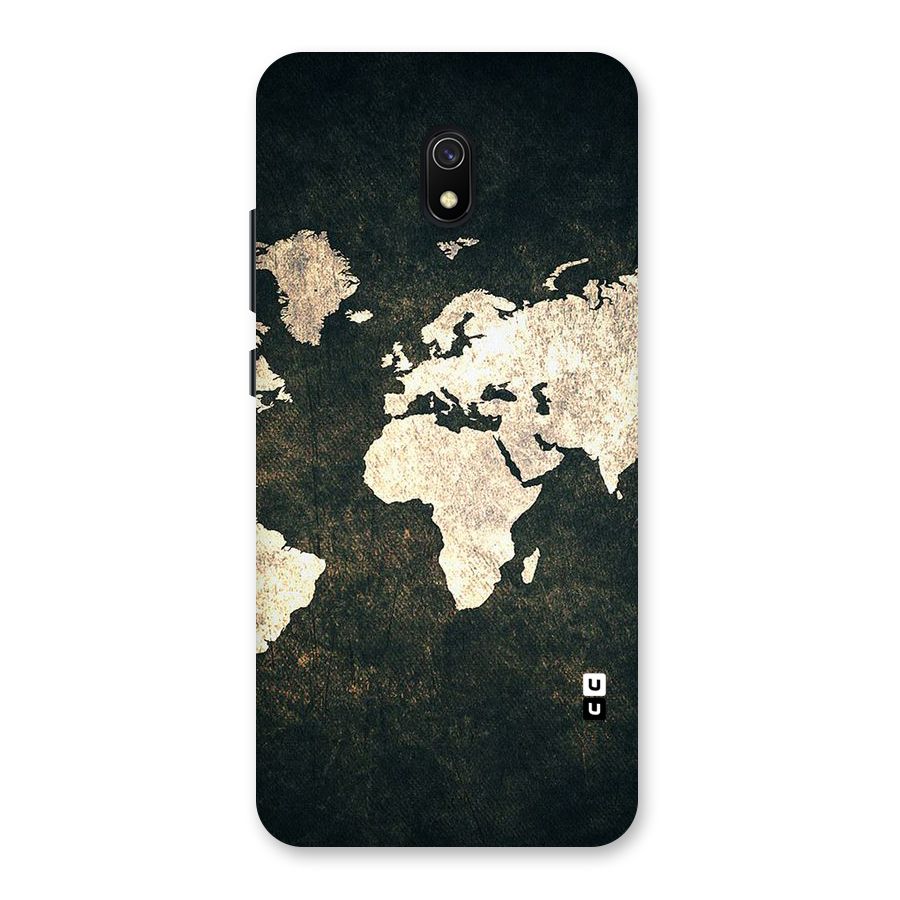 Green Gold Map Design Back Case for Redmi 8A