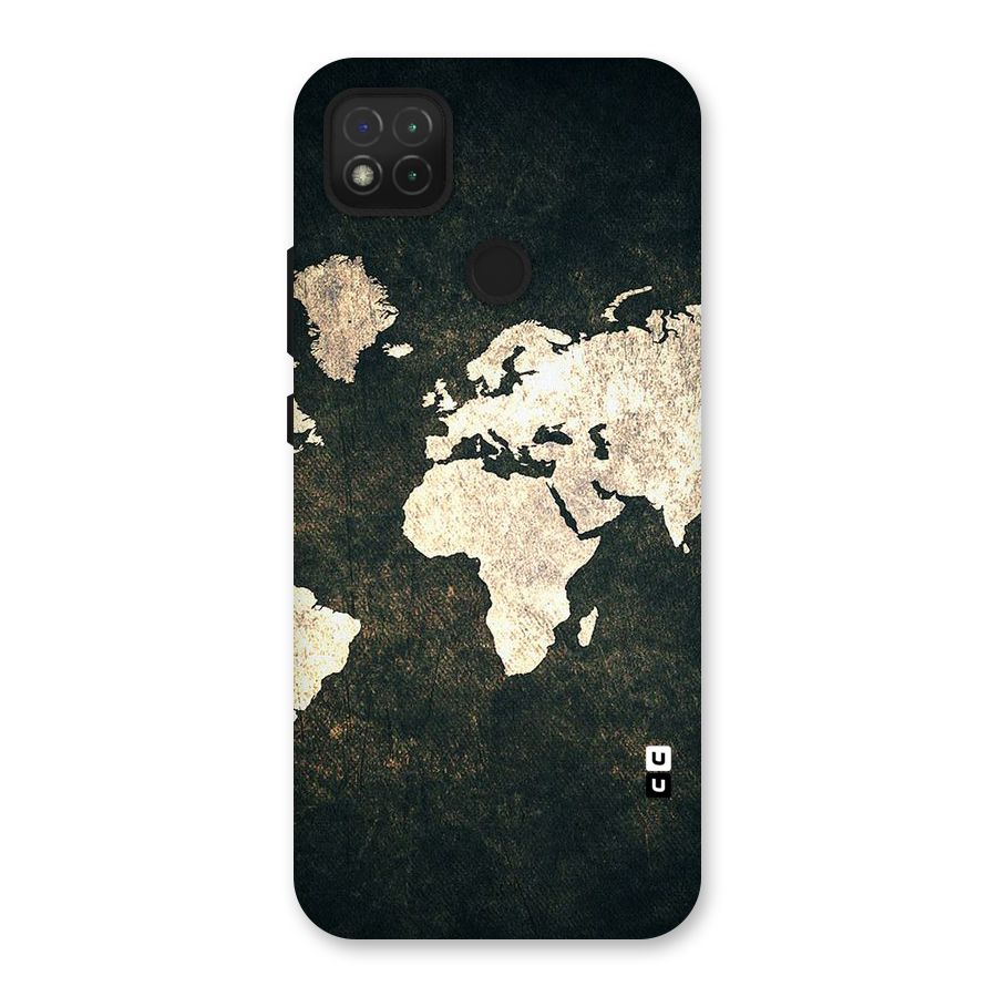 Green Gold Map Design Back Case for Redmi 9C