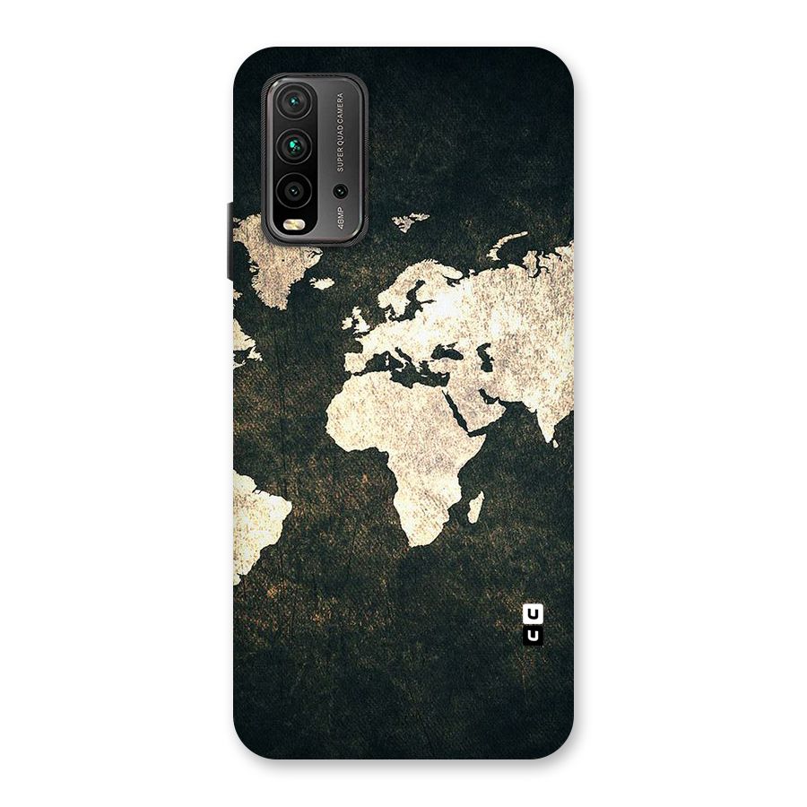 Green Gold Map Design Back Case for Redmi 9 Power