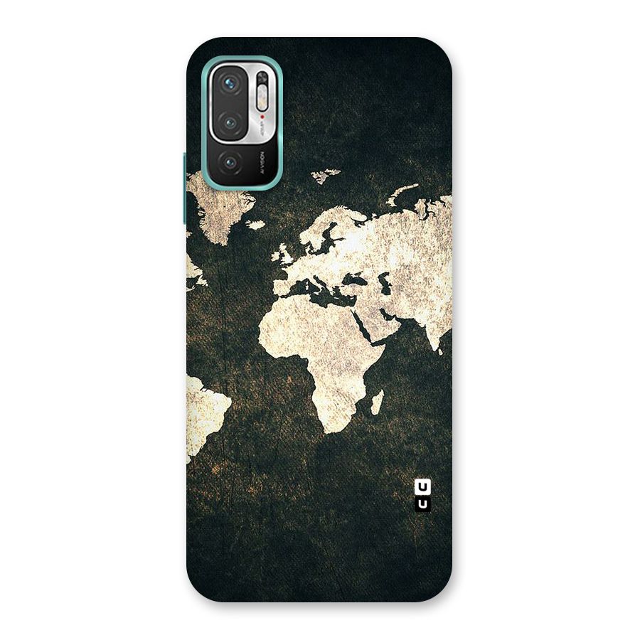 Green Gold Map Design Back Case for Redmi Note 10T 5G