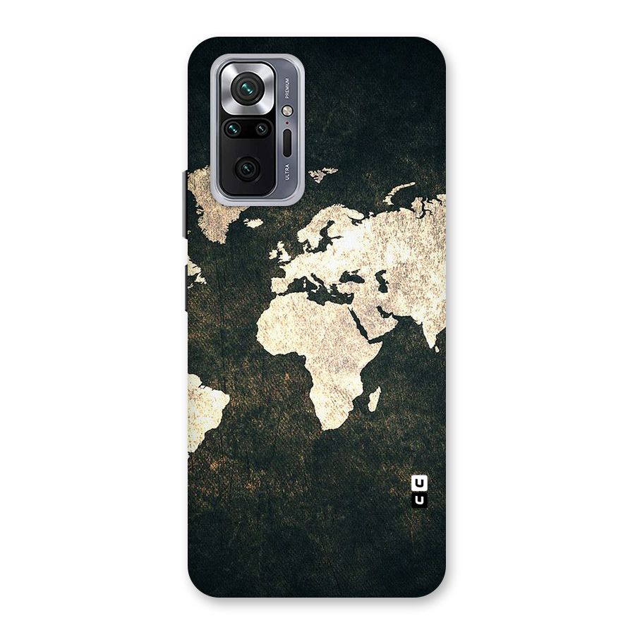 Green Gold Map Design Back Case for Redmi Note 10 Pro