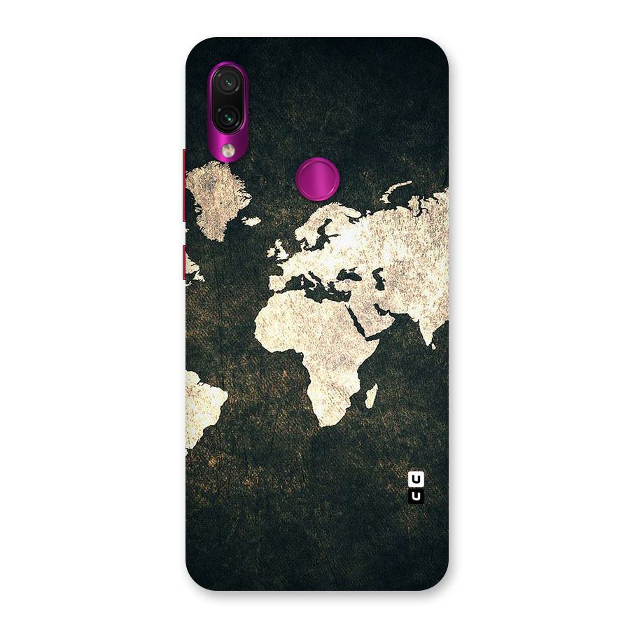 Green Gold Map Design Back Case for Redmi Note 7 Pro