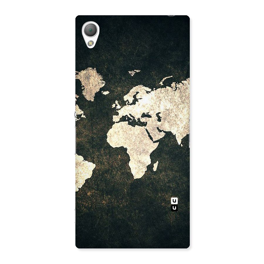 Green Gold Map Design Back Case for Sony Xperia Z3
