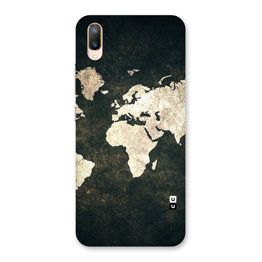 Green Gold Map Design Back Case for Vivo V11 Pro
