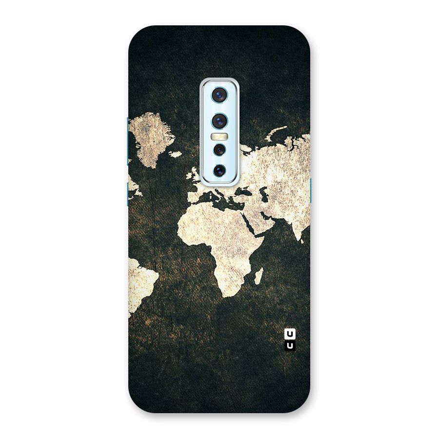 Green Gold Map Design Back Case for Vivo V17 Pro