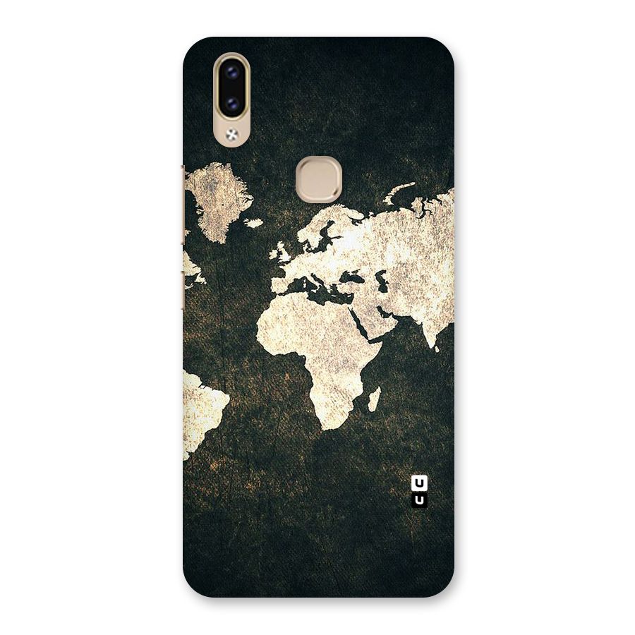 Green Gold Map Design Back Case for Vivo V9 Youth