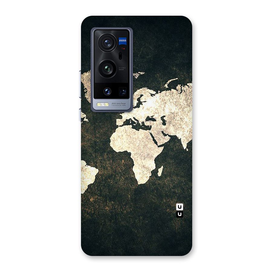 Green Gold Map Design Back Case for Vivo X60 Pro Plus