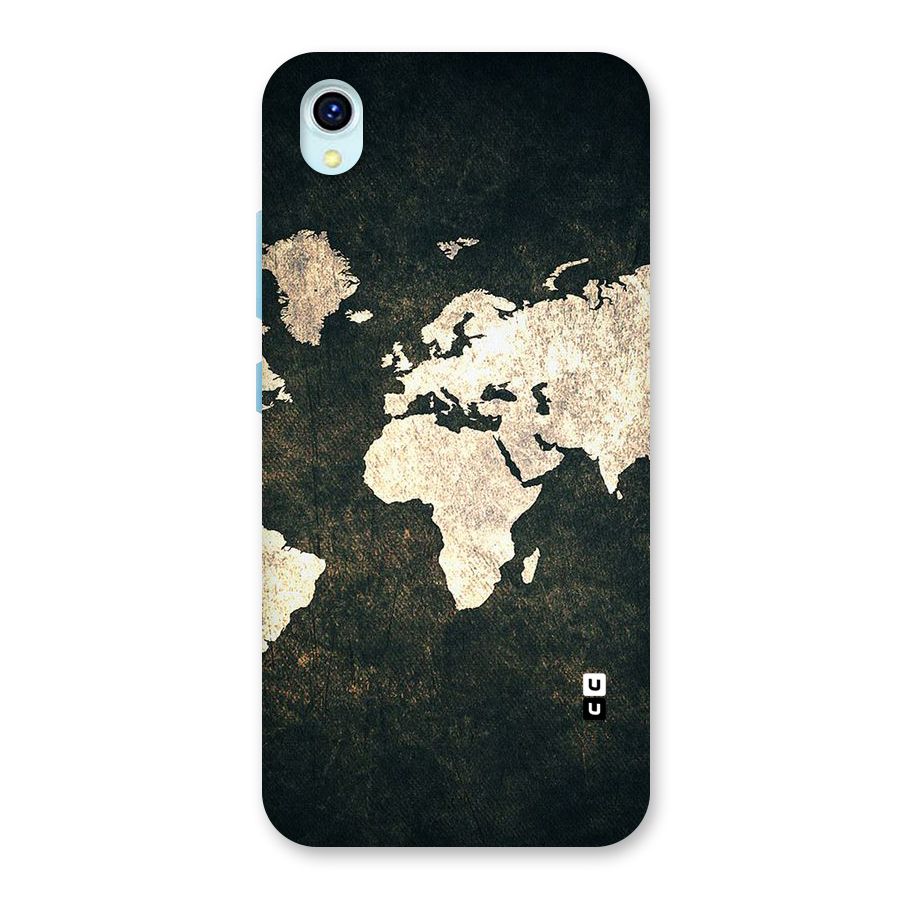 Green Gold Map Design Back Case for Vivo Y1s