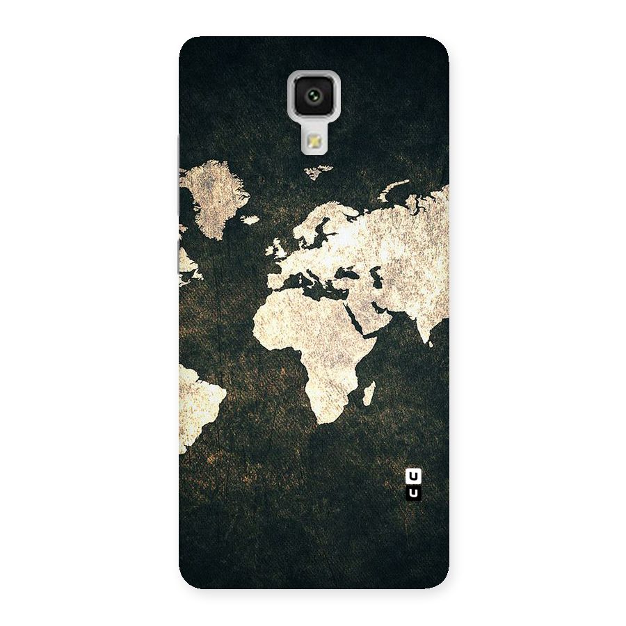 Green Gold Map Design Back Case for Xiaomi Mi 4
