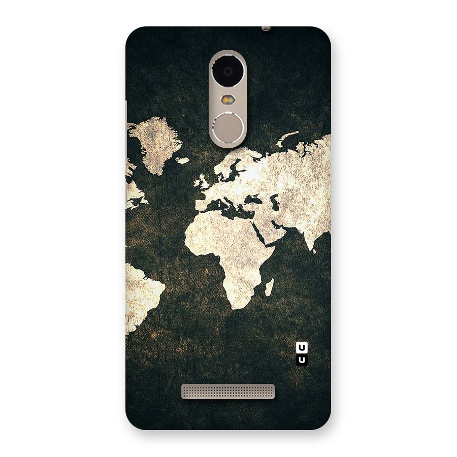 Green Gold Map Design Back Case for Xiaomi Redmi Note 3