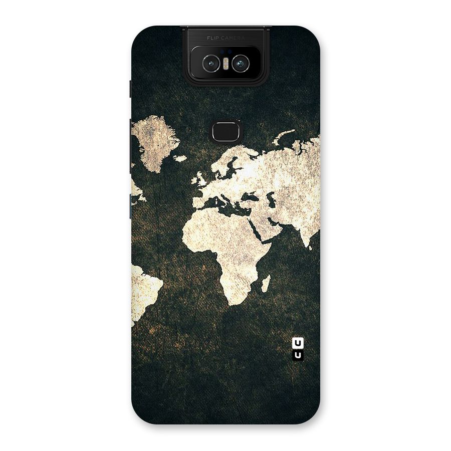 Green Gold Map Design Back Case for Zenfone 6z