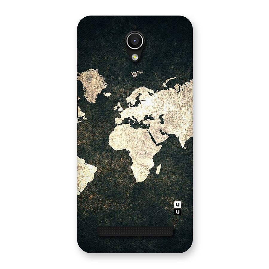Green Gold Map Design Back Case for Zenfone Go