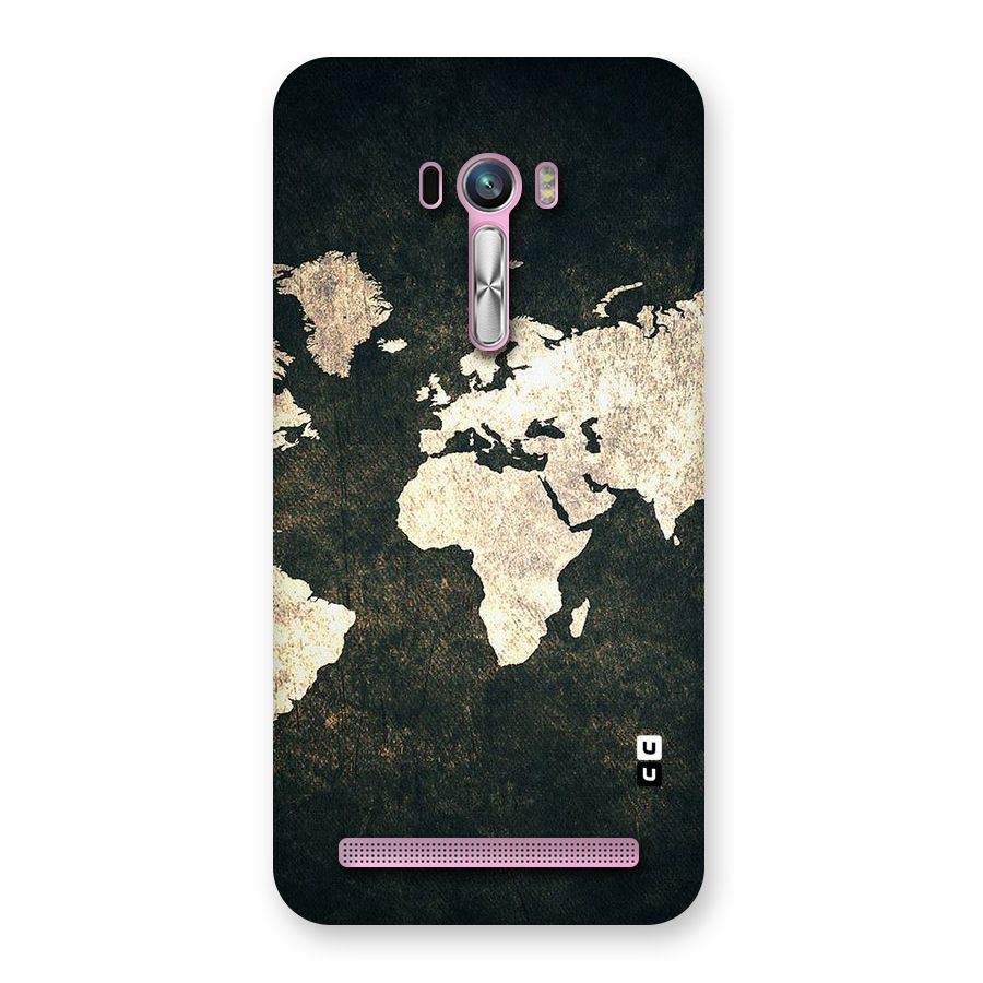 Green Gold Map Design Back Case for Zenfone Selfie