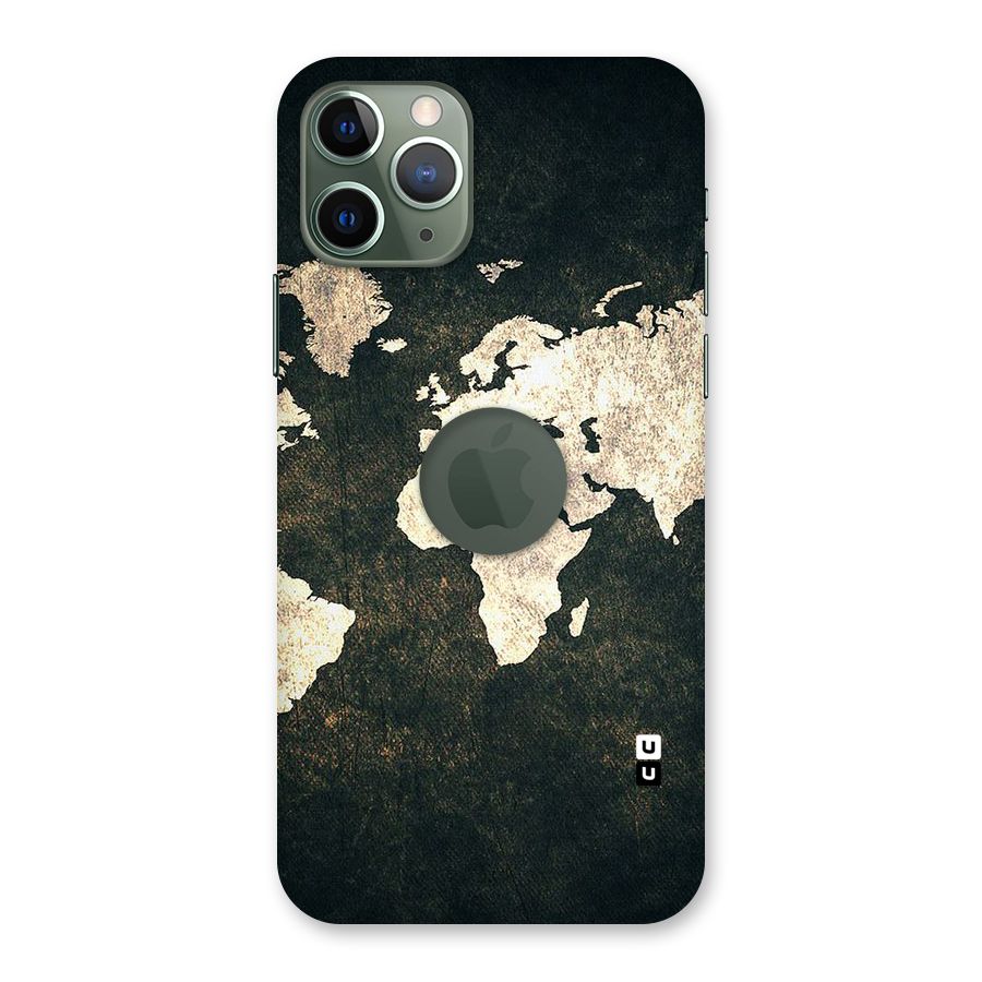 Green Gold Map Design Back Case for iPhone 11 Pro Logo  Cut
