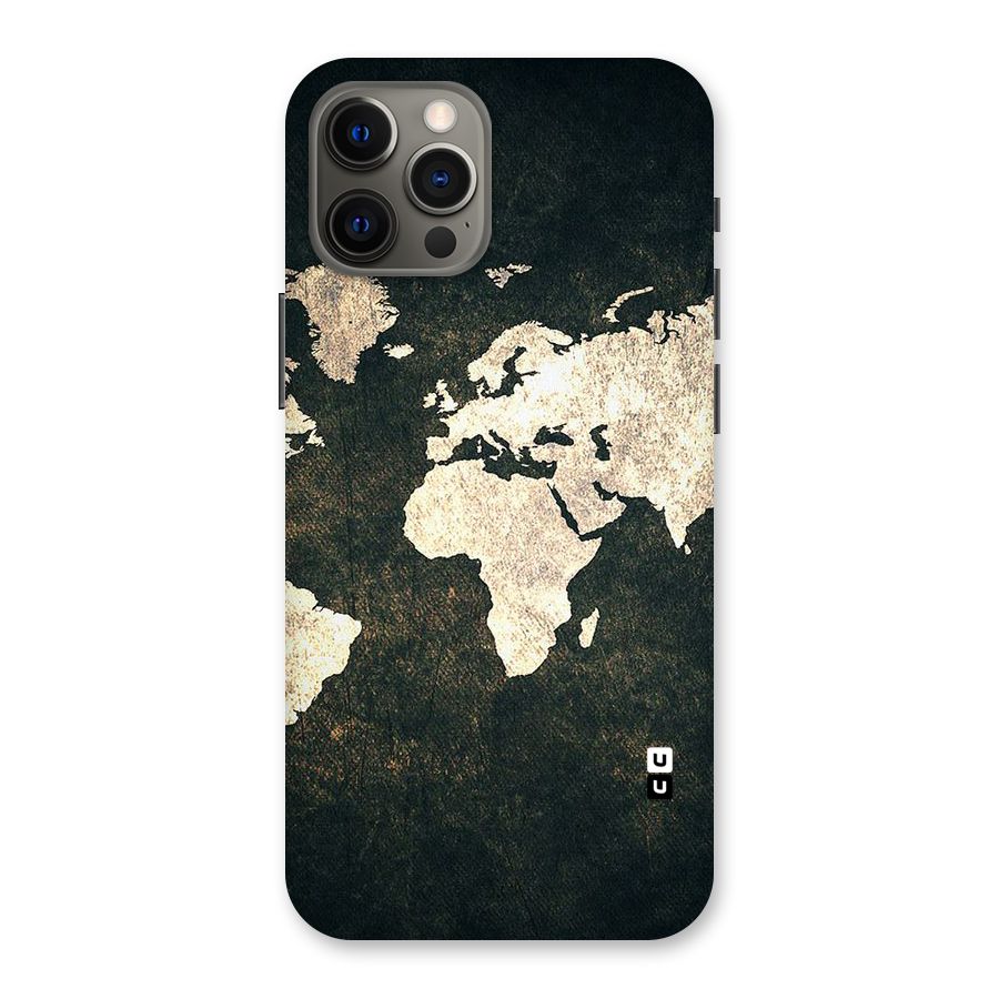 Green Gold Map Design Back Case for iPhone 12 Pro Max