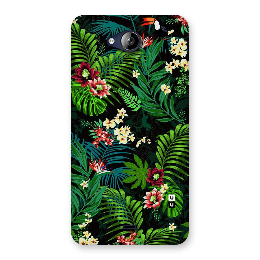 Green Leaf Design Back Case for Canvas Play Q355
