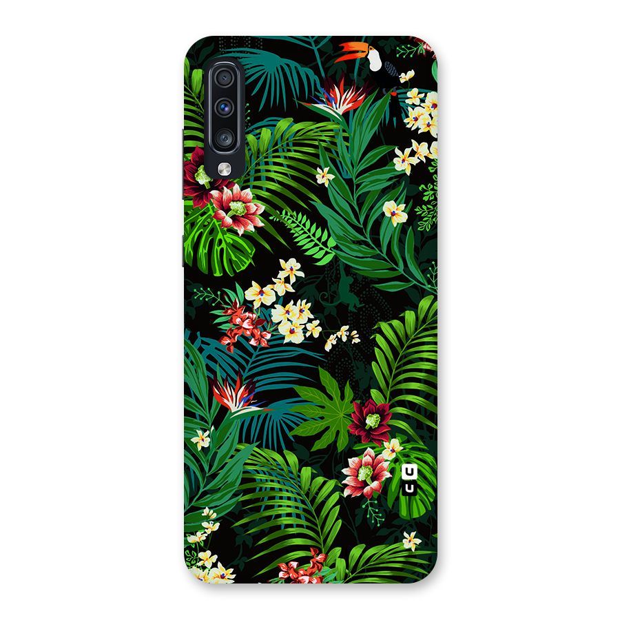 Green Leaf Design Back Case for Galaxy A70
