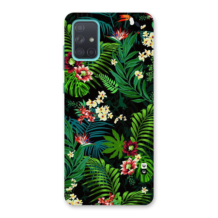 Green Leaf Design Back Case for Galaxy A71