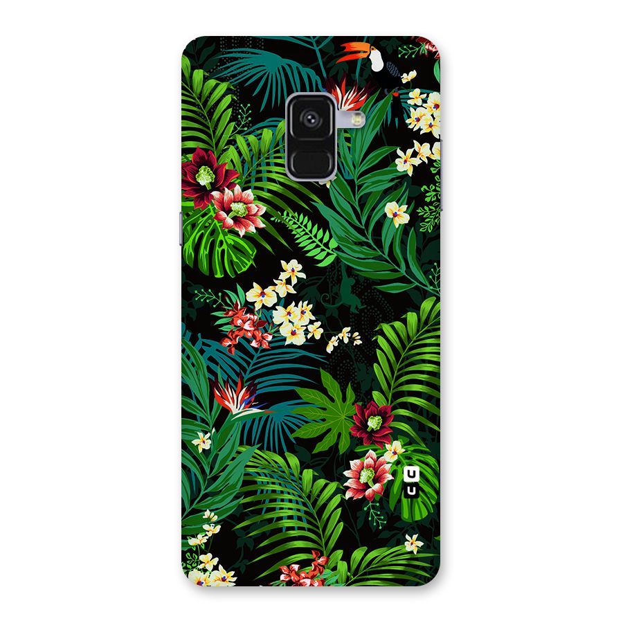 Green Leaf Design Back Case for Galaxy A8 Plus