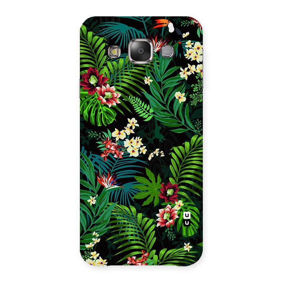Green Leaf Design Back Case for Galaxy E7