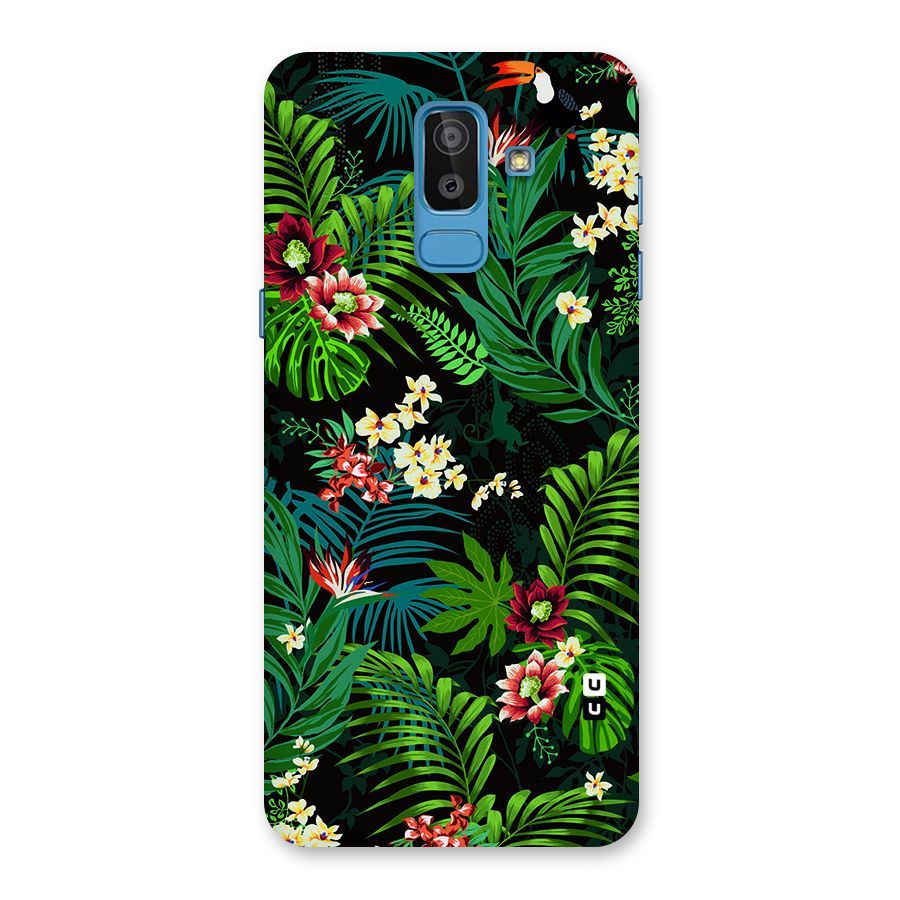 Green Leaf Design Back Case for Galaxy J8