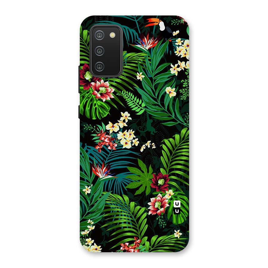 Green Leaf Design Back Case for Galaxy M02s