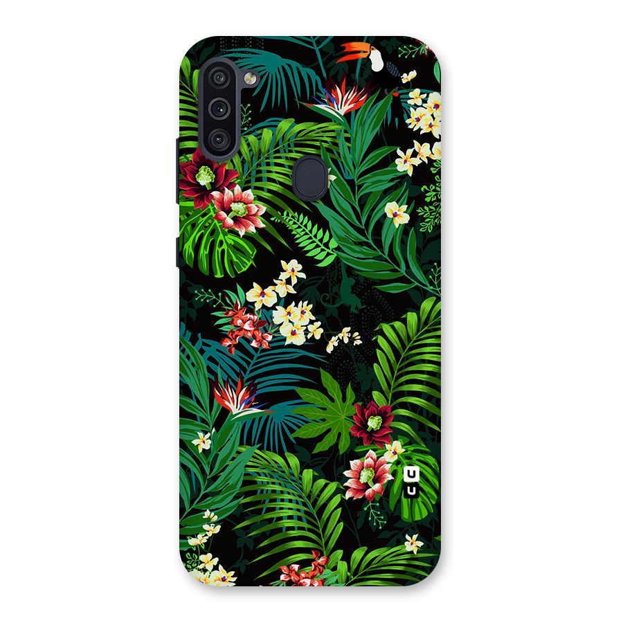 Green Leaf Design Back Case for Galaxy M11