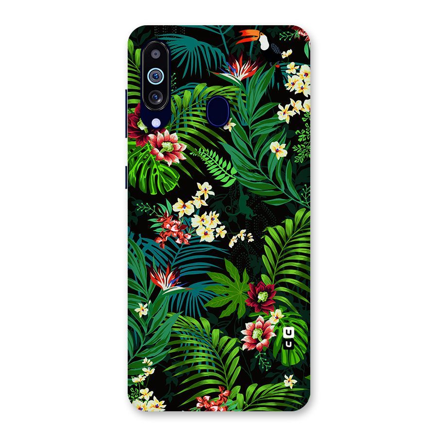 Green Leaf Design Back Case for Galaxy M40