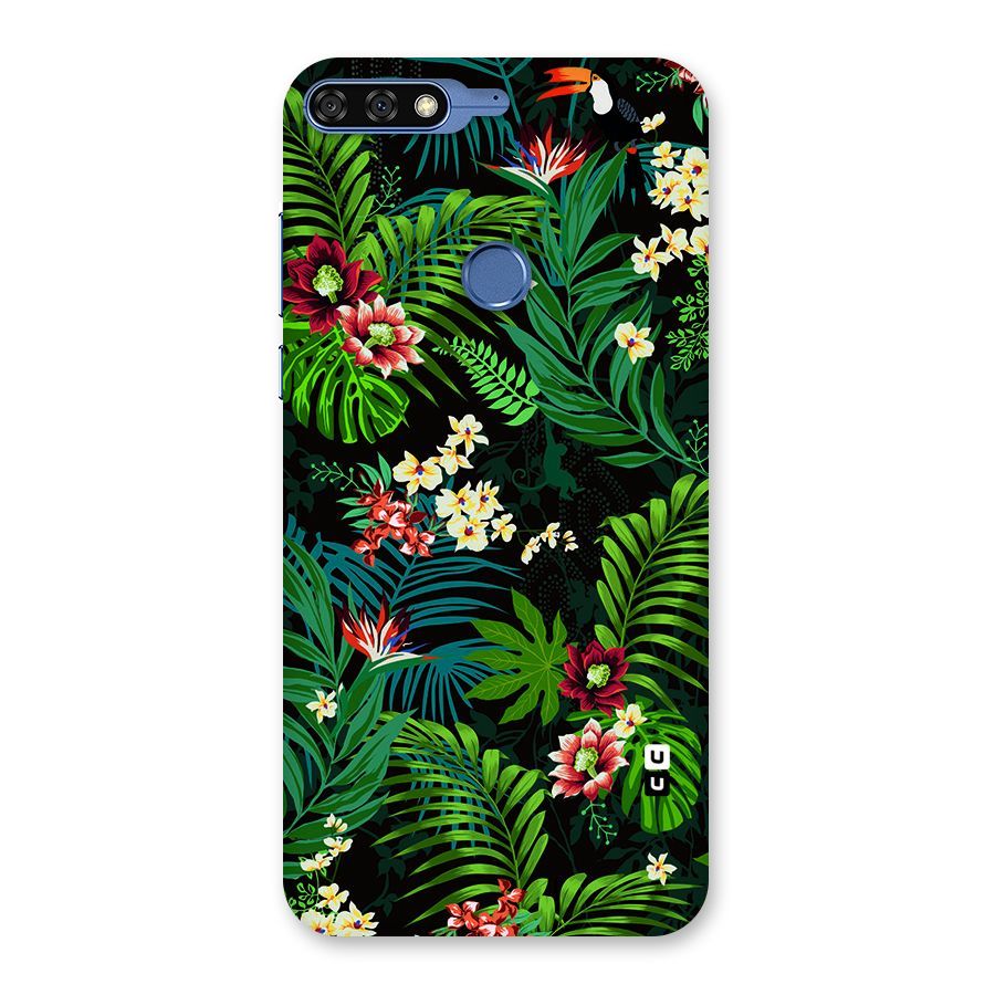 Green Leaf Design Back Case for Honor 7C