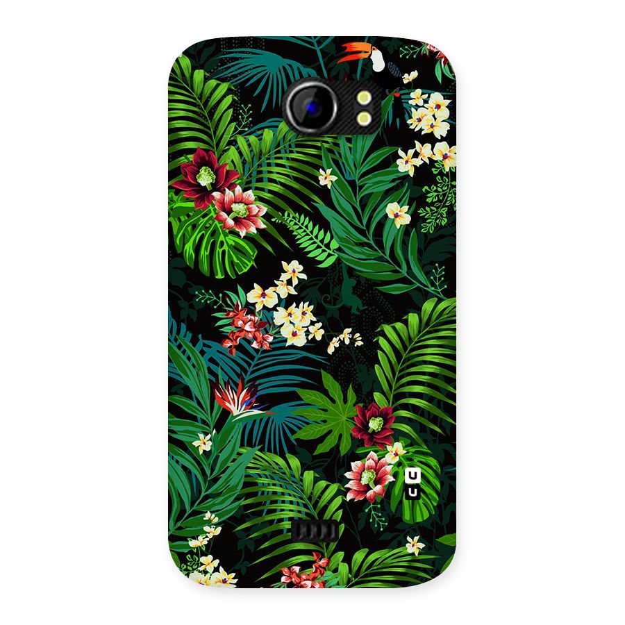 Green Leaf Design Back Case for Micromax Canvas 2 A110