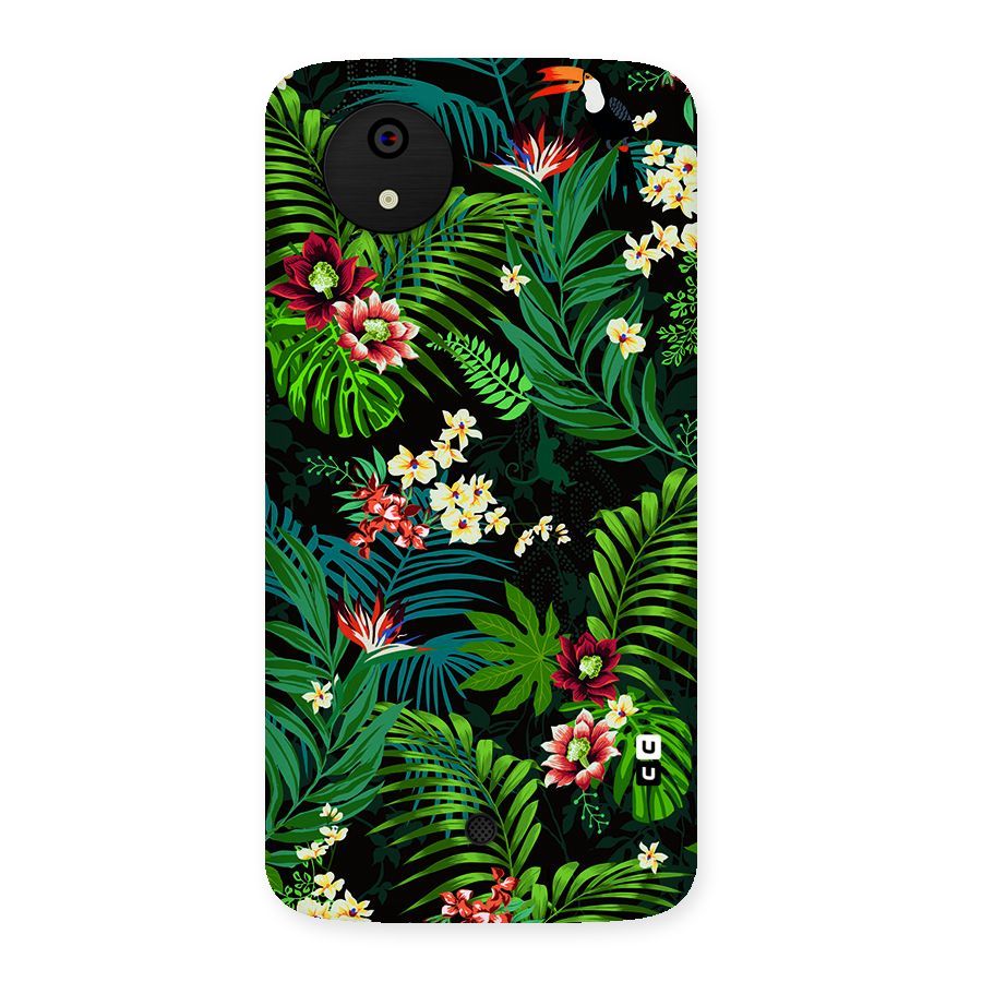 Green Leaf Design Back Case for Micromax Canvas A1