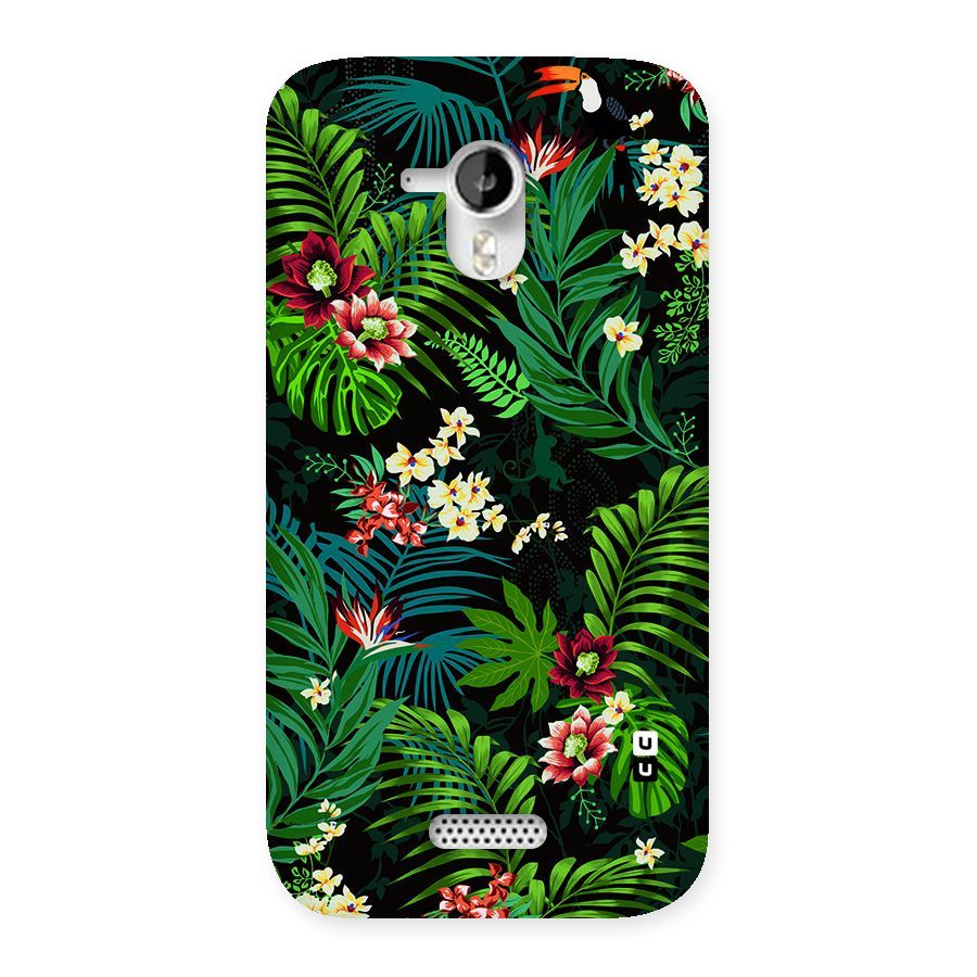 Green Leaf Design Back Case for Micromax Canvas HD A116