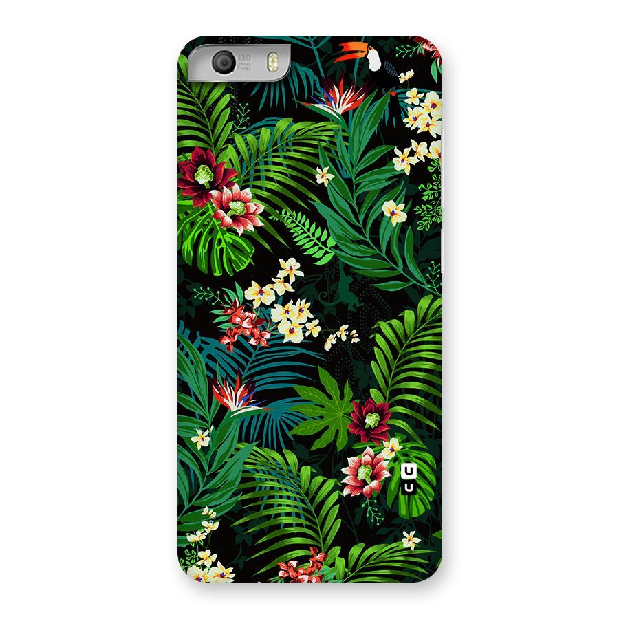 Green Leaf Design Back Case for Micromax Canvas Knight 2