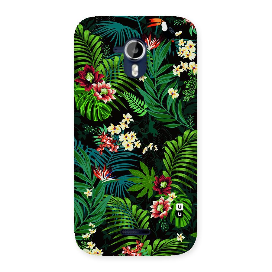 Green Leaf Design Back Case for Micromax Canvas Magnus A117