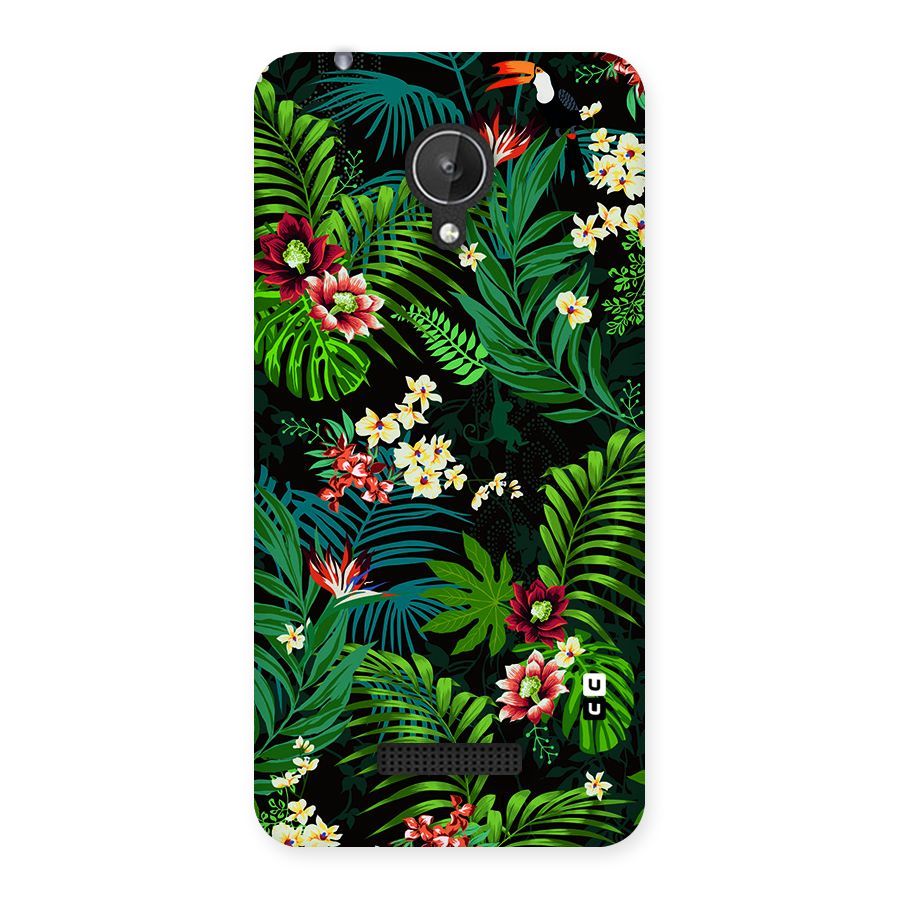 Green Leaf Design Back Case for Micromax Canvas Spark Q380