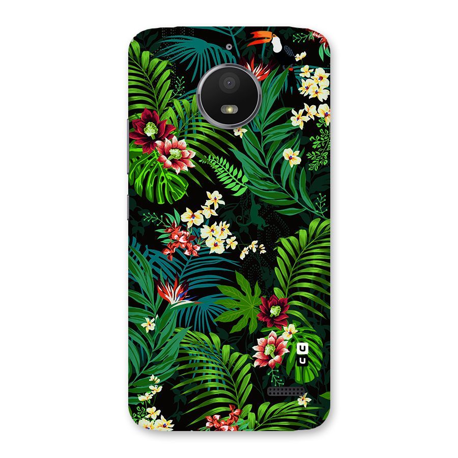 Green Leaf Design Back Case for Moto E4