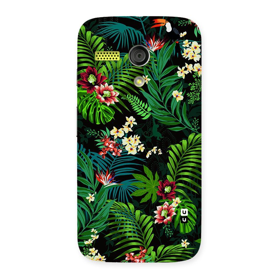 Green Leaf Design Back Case for Moto G
