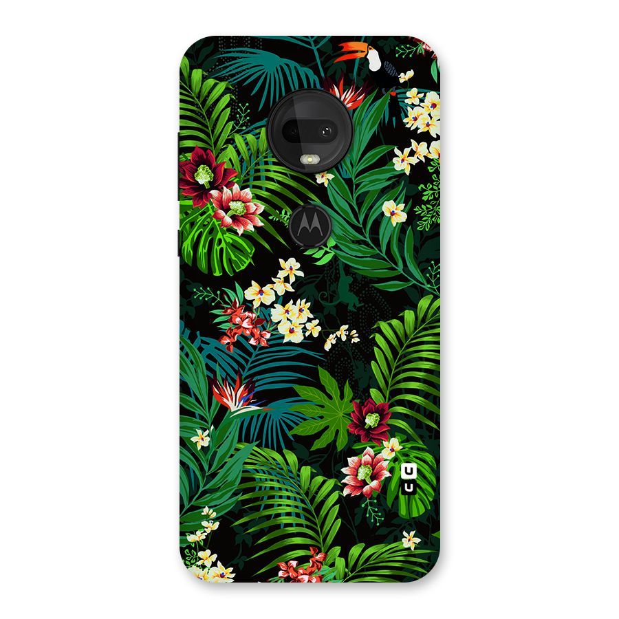 Green Leaf Design Back Case for Moto G7