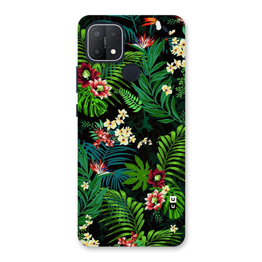 Green Leaf Design Back Case for Oppo A15s