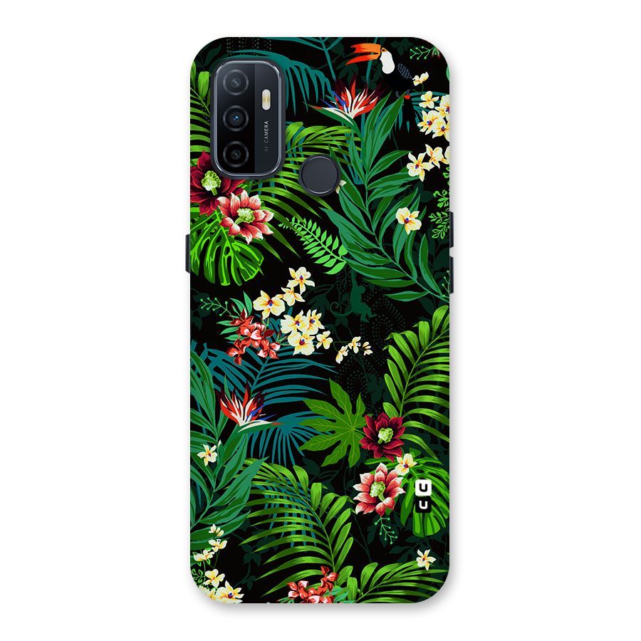 Green Leaf Design Back Case for Oppo A32