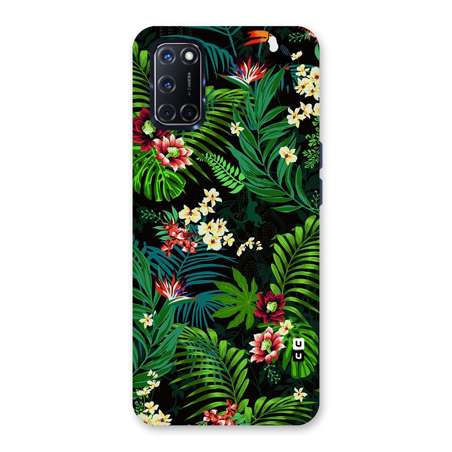 Green Leaf Design Back Case for Oppo A52