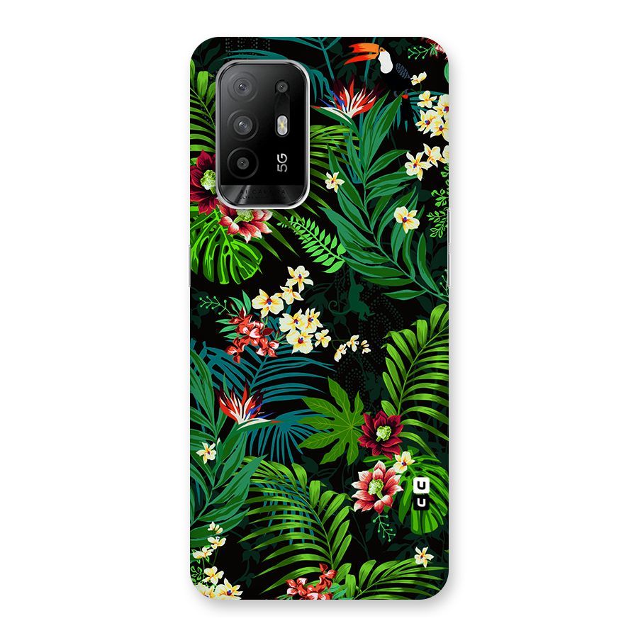 Green Leaf Design Back Case for Oppo F19 Pro Plus 5G