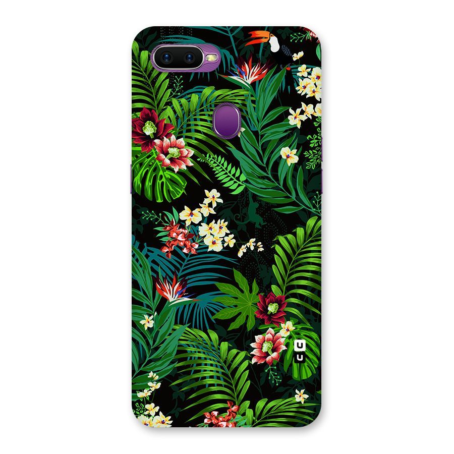 Green Leaf Design Back Case for Oppo F9