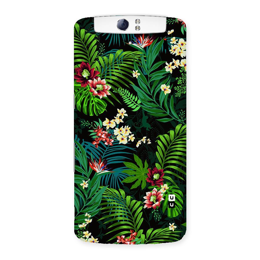 Green Leaf Design Back Case for Oppo N1