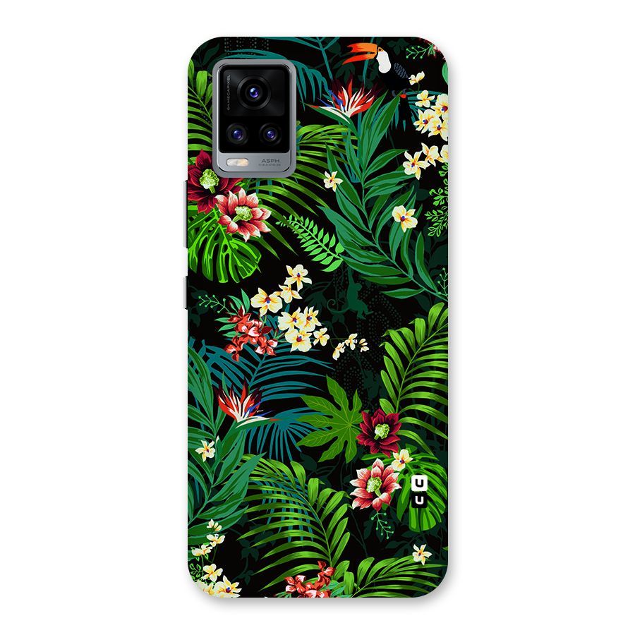 Green Leaf Design Back Case for Vivo V20