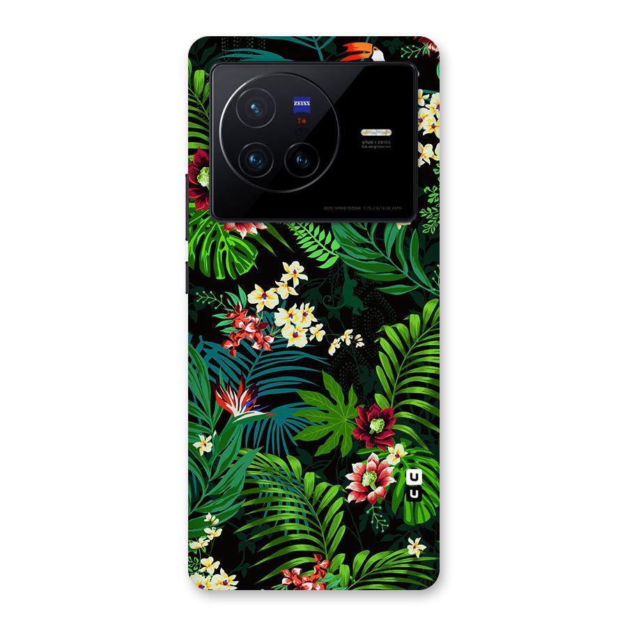 Green Leaf Design Back Case for Vivo X80