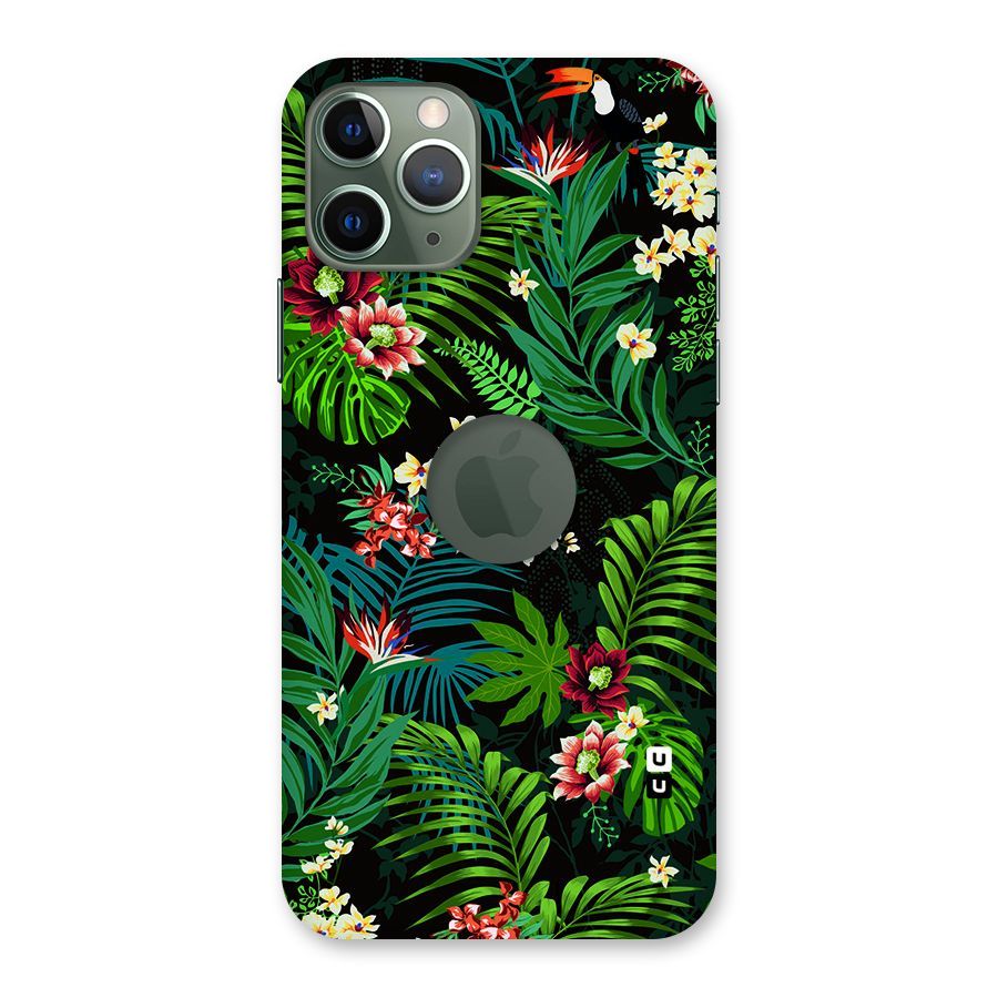 Green Leaf Design Back Case for iPhone 11 Pro Logo  Cut